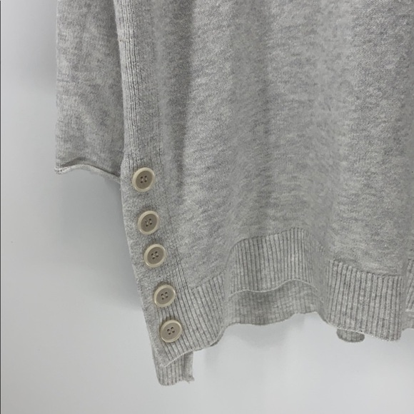 Terra & Sky grey hi lo 3 quarter sleeve sweater coastal Grandma - Picture 2 of 5